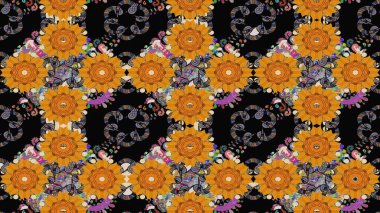 Anti-stres için soyut örnek sayfası. Siyah renklerde. Raster illüstrasyonu.