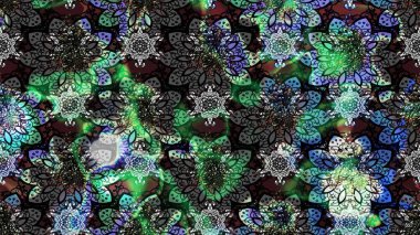 Çiçekli karalama şeklinde Raster çiçek deseni. Gri renkli çiçekler. Nazik, narin çiçek arkaplanı.