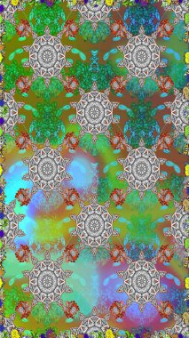 Sabıka fotoğraflarında, bebek kıyafetlerinde, duvar kâğıtlarında, paket kutularında falan kullanılabilir. Zarif, parlak ve pürüzsüz yeşil ve gri çiçek desenli tasarım. Raster..