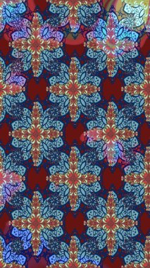 Yumuşak, mavi renkte bahar çiçekleri. Çiçekli karalama şeklinde Raster çiçek deseni. Raster illüstrasyonu.