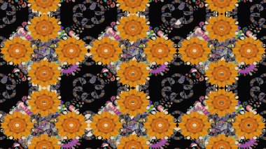 Anti-stres için soyut örnek sayfası. Siyah renklerde. Raster illüstrasyonu.