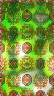 Soyut zarafet, çiçekli arkaplan deseni. Raster Güzel kumaş deseni.