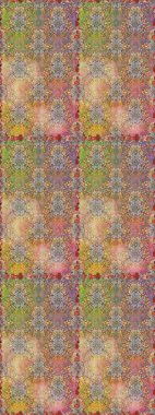 Raster illüstrasyonu. Çiçeklerle suluboya desenli çiçek deseni. Bej renkli güzel tekstil.