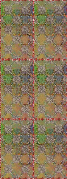 Çok renkli ve kahverengi zarif küçük çiçekler ve bej ve kahverengi renkli komik böcekler, raster desen, illüstrasyon.