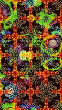 Güzel kumaş deseni. Zentangle soyut çiçekleri. Raster illüstrasyonu. Karalama çiçeği. Düz Çiçek Elementleri Tasarımı. Renkli Bahar Teması çizim şablonu.