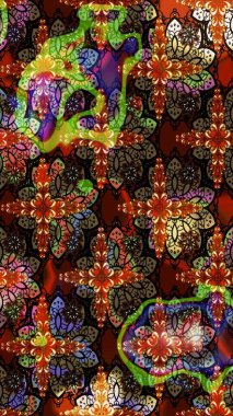 Millefleur 'lar. Küçük kahverengi ve siyah renkte güzel bir besin torbası deseni, çiçekler. Tekstil, kumaş, kapaklar, duvar kağıtları, baskı, paket, koleksiyon defteri, örgü, dekupaj için çiçek arkaplanı..