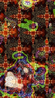 Vadinin çiçekleri kahverengi ve siyah renklerde. Raster çiçek desenleri çiziyor..