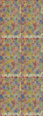 Tarafsız ve yeşil renklerde çiçekler. Çiçeklerle kusursuz desen. El çizimi. Suluboya çizimi.