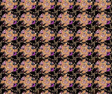 Küçük çiçekte güzel bir desen. Moda baskıları için zarif bir şablon. Robot resim. Motley illüstrasyonu. Küçük renkli çiçekler. Çiçekli yaz çiçekleri.