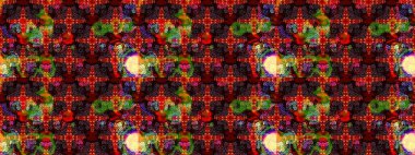 Modern çiçek arkaplanı. Halk tarzı. Parlak renkli çiçekleri ve kahverengi renkli yaprakları olan harika bir çiçek deseni. Moda baskıları için zarif bir şablon.