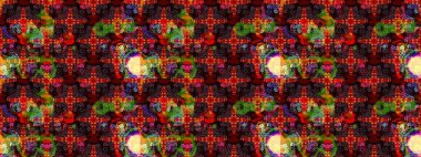 Modern çiçek arkaplanı. Halk tarzı. Parlak renkli çiçekleri ve kahverengi renkli yaprakları olan harika bir çiçek deseni. Moda baskıları için zarif bir şablon.