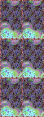 Raster. Nötr ve menekşe renkleri üzerinde güzel çiçekler olan kusursuz desen, suluboya çiçek deseni, duvar kağıdı, kart veya kumaş için fayanslı.