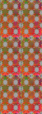 Kahverengi ve turuncu çiçekli kusursuz desen, suluboya çiçek deseni, sevimli çiçek, duvar kağıdı, kart veya kumaş için fayanslı. Raster - stok.