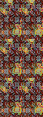 Nazik, sevimli çiçek arkaplanı. Çiçekli karalama şeklinde Raster çiçek deseni. Renkli çiçekler.