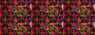 Siyah ve kahverengi renkte çiçekler. Renkli Bahar Teması eskiz kalıbı. Raster illüstrasyonundaki çiçek desenli çizim. Düz Çiçek Elementleri Tasarımı.