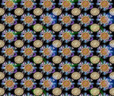 Raster Hip kumaş deseni. Eskiz Vintage Çiçek Deseni.