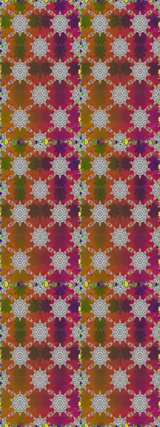 Raster illüstrasyonunda kusursuz çiçek deseni. Kahverengi ve gri renkte çiçekler.