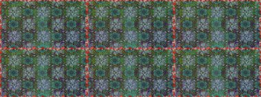 Çiçeksiz desenli arka plan. Yeşil ve gri renkli çiçekler. Tişört baskısı için çiçek boyama rasteriName.