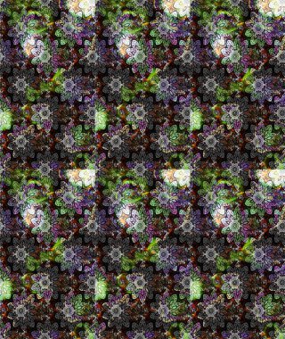 Renkli Bahar Teması eskiz kalıbı. Düz Çiçek Elementleri Tasarım Raster illüstrasyonu. Gri renkli çiçekler. Çiçek eskiz kalıbı geçmişi.