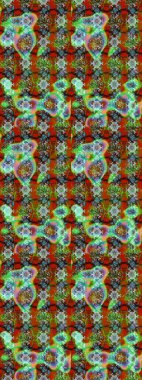 Robot resim. Küçük çiçekteki sevimli çiçek deseni. Raster illüstrasyonu.