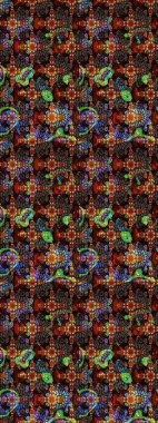 Raster illüstrasyonundaki çiçek desenli çizim. Güzel kumaş deseni. Renkli Bahar Teması eskiz kalıbı. Düz Çiçek Elementleri Tasarımı.