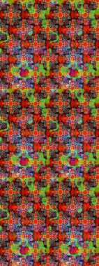 Renkli Yaz Temalı eskiz kalıbı. Sevimli çiçek raster deseni. Modaya uygun kumaş deseni. Düz Çiçek Elementleri Tasarımı.