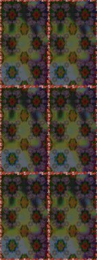 Raster illüstrasyonunda kusursuz çiçek deseni. Süslü kumaş deseni. Renkli Bahar Temalı Kusursuz Arkaplan. Düz Çiçek Elementleri Tasarımı.