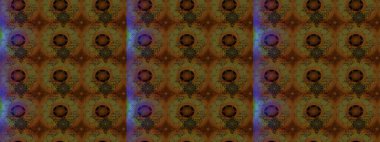 Kahverengi renkli çiçekler. Raster illüstrasyonu. El çizimi çiçekli soyut çizim deseni.