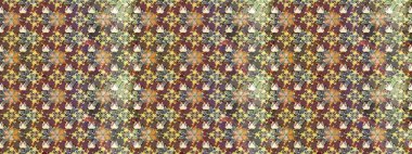 Kahverengi ve nötr renklerde etnik çiçekli zarif eskiz deseni. Raster Çiçek İllüstrasyonu güzel tekstil..