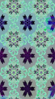 Renkli mavi çizim kalıbı. Tekstil ve kapak tasarımı için mükemmel. Doodle tarzı. Mavi renkli çiçekler. Elle çizilmiş sonbahar çiçeği deseni..