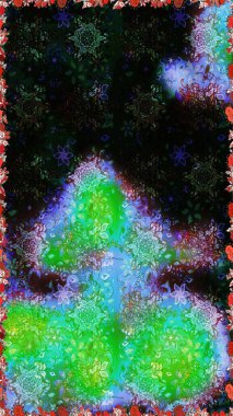 Renkli Bahar Temalı Kusursuz Arkaplan. Siyah ve yeşil renkli çiçekler. Çiçekle kusursuz desen. Düz Çiçek Elementleri Tasarımı.