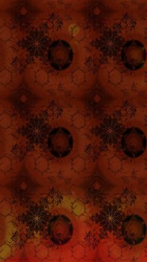 Kahverengi çiçekli eskiz deseni, suluboya çiçek deseni, sevimli çiçek, duvar kağıdı, kart veya kumaş için fayanslı. Raster - stok.