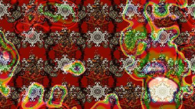 Çiçek deseni. Raster illüstrasyonu. Renkli Bahar Teması eskiz kalıbı. Düz Çiçek Elementleri Tasarımı. Chichi kumaş deseni çiz.