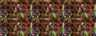 Robot resim. Moda baskıları için zarif bir şablon. Çiçekli bahar çiçekleri. Küçük çiçekte güzel bir desen. Motley illüstrasyonu. Küçük renkli çiçekler..