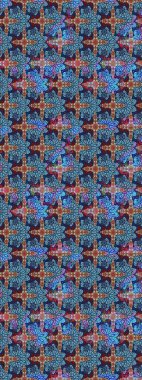 Sevimli çiçek raster deseni. Renkli Yaz Temalı eskiz kalıbı. Düz Çiçek Elementleri Tasarımı. Mavi renkte çiçekler.