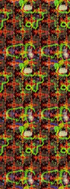 Raster illüstrasyonundaki çiçek desenli çizim. Suluboya tarzında siyah renkte çiçekler.