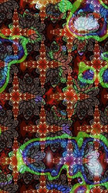 Organik elementler. Raster deseni. Botanik çizim kalıbı. Suluboya etkisi.