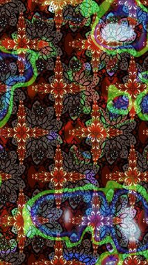 Organik elementler. Raster deseni. Botanik çizim kalıbı. Suluboya etkisi.