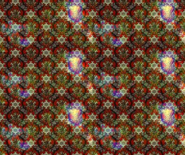 Çiçekli karalama şeklinde Raster çiçek deseni. Nazik, sevimli çiçek arkaplanı. Kahverengi renkte çiçekler.