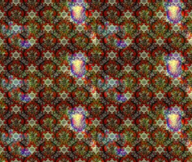 Çiçekli karalama şeklinde Raster çiçek deseni. Nazik, sevimli çiçek arkaplanı. Kahverengi renkte çiçekler.