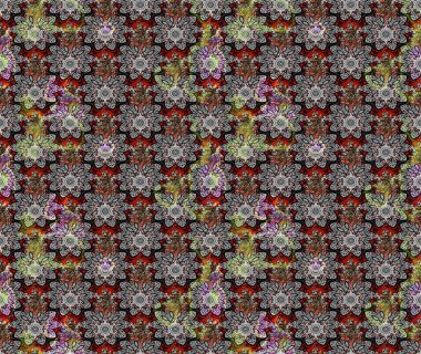 Raster illüstrasyonu. Küçük çiçekteki sevimli çiçek deseni. Gri renkli çiçekler.