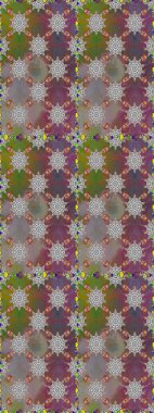 Gri ve kahverengi renklerde parlak çiçekli halı ile kusursuz desen.