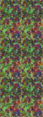 Raster düz çiçekleri pürüzsüz desen. Yeşil ve kahverengi renkli çiçekler. Tasarım hediye paketi, tebrik kartları, posterler ve afiş tasarımı.