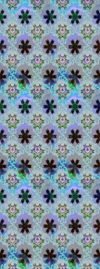 Mavi renkli çiçekler. Küçük çiçekteki sevimli çiçek deseni. Raster illüstrasyonu.