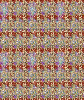 Bej renkte, yaz çiçekleri. Çiçekli karalama şeklinde Raster çiçek deseni. Raster illüstrasyonu.