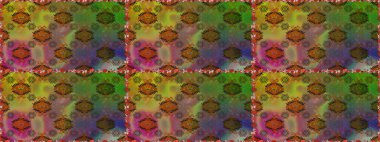 Tekstil için dikişsiz suluboya desen. Elle çizilmiş çiçek deseni (fayans). Sevimli çiçeklerle, desenli, kahverengi ve yeşil renklerle renksiz desen.