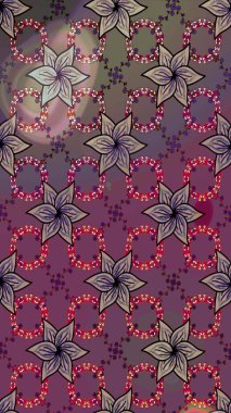 Çiçekli karalama şeklinde Raster çiçek deseni. Mor renkli çiçekler. Yumuşak, bahar çiçekli arka plan.