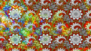 Yaz çiçekleri teması. El çizimi, soyut ve süslü elementler. Kahverengi ve gri renkler. Suluboya resim taklit Raster çizimi. Klasik çiçekler..