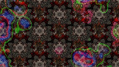 Çiçekli güzel suluboya desen. Siyah ve kahverengi renklerde. Raster illüstrasyonu.