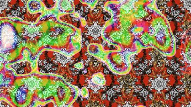 Yeşil ve nötr renklerde çiçekler. Düz Çiçek Elementleri Tasarımı. Renkli Yaz Temalı eskiz kalıbı. Çiçekli retro deseni çiz.